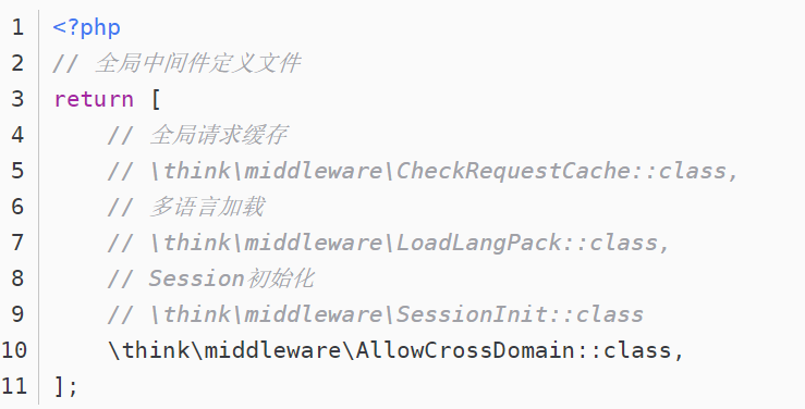 ThinkPhp6中跨域问题处理